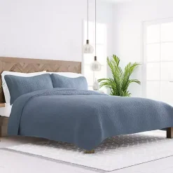 Discount Kirklands Home Floral Stitch 2-pc. Twin Quilt Set Blue