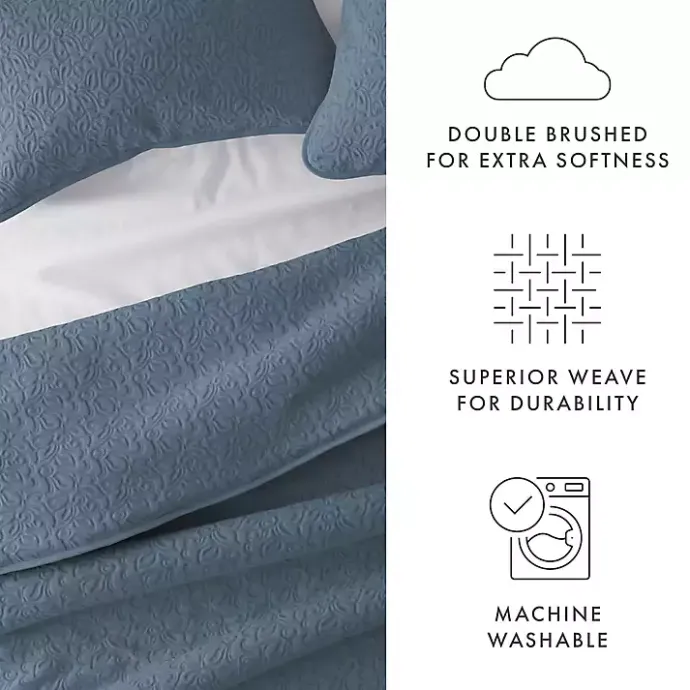 Discount Kirklands Home Floral Stitch 2-pc. Twin Quilt Set Blue