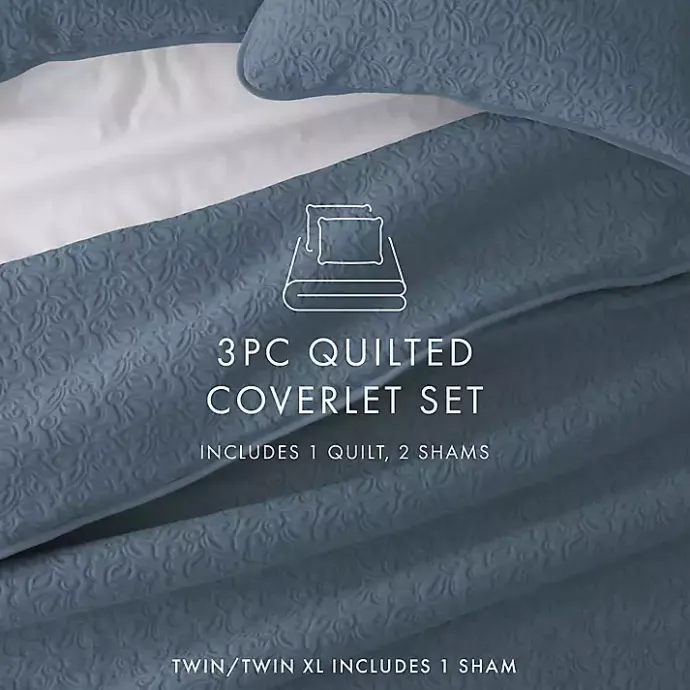 Discount Kirklands Home Floral Stitch 2-pc. Twin Quilt Set Blue