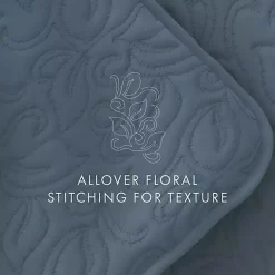 Discount Kirklands Home Floral Stitch 2-pc. Twin Quilt Set Blue
