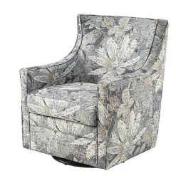 Clearance Kirklands Home Floral Swivel Mica Glider Accent Chair Blue