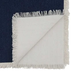 Clearance Kirklands Home Fringe Border Table Runner, 72 in. Blue