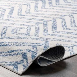 Hot Kirklands Home Blue Geometric Pattern Washable Runner