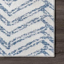 Best Kirklands Home Blue Geometric Pattern Washable Area Rug, 3x5