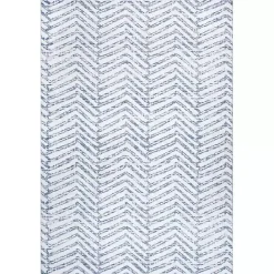 Online Kirklands Home Blue Geometric Pattern Washable Area Rug, 4x6