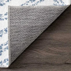 Online Kirklands Home Blue Geometric Pattern Washable Area Rug, 4x6