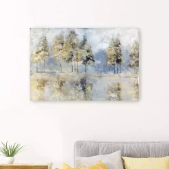 Clearance Kirklands Home Blue Golden Forest Giclee Canvas Art Print