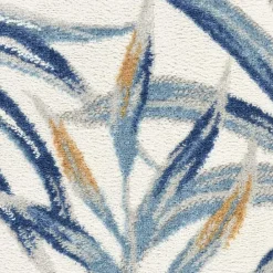 Outlet Kirklands Home Blue Grand Leaf Coastal Area Rug, 7x9