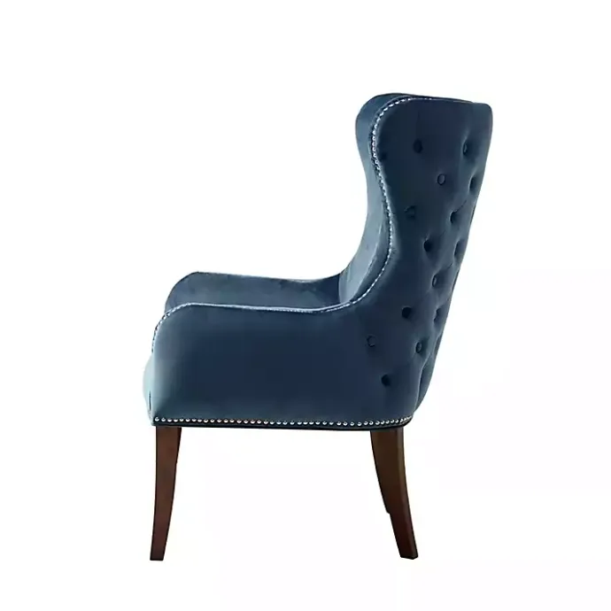 Discount Kirklands Home Ivey Button Tufted Accent Chair Blue