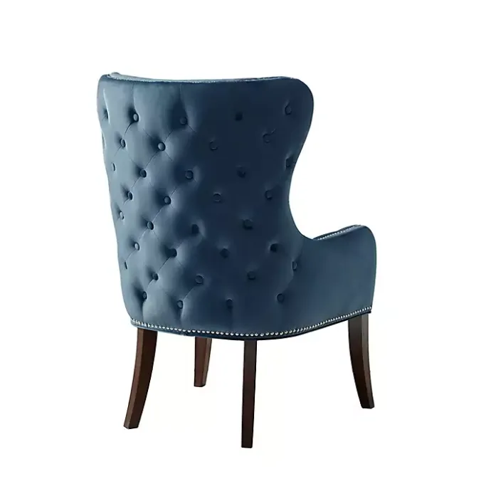 Discount Kirklands Home Ivey Button Tufted Accent Chair Blue