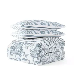 Best Kirklands Home Blue Jacobean Reversible 3-pc. Queen Quilt Set