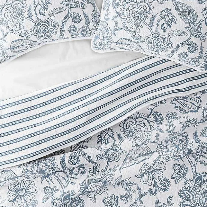 Hot Kirklands Home Blue Jacobean Reversible 3-pc. King Quilt Set