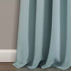 Clearance Kirklands Home Knotted Curtain Panel Set, 84 in. Blue