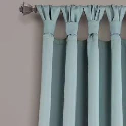 Outlet Kirklands Home Knotted Curtain Panel Set, 95 in. Blue