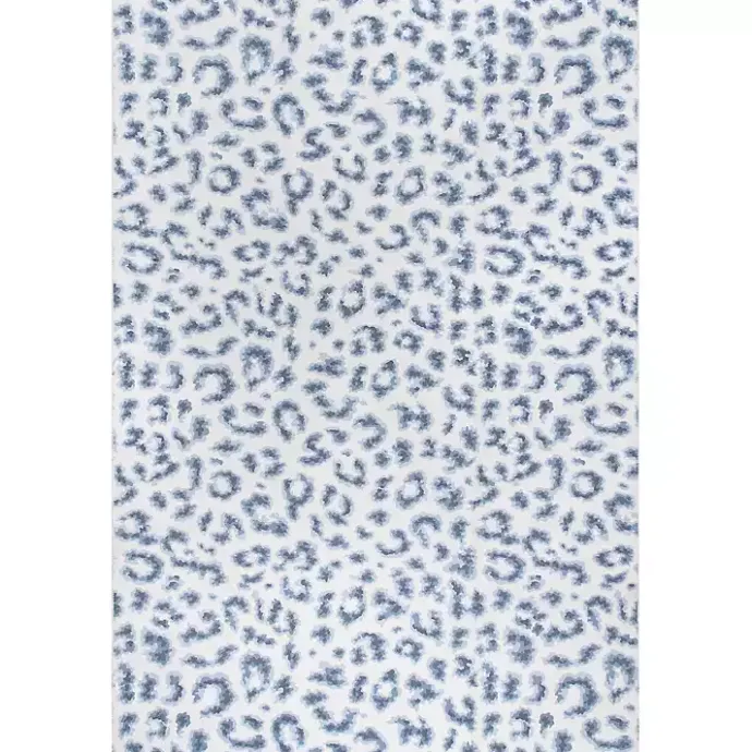 Clearance Kirklands Home Blue Leopard Spots Washable Runner