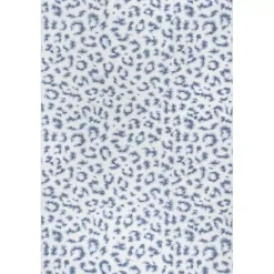 Hot Kirklands Home Blue Leopard Spots Washable Area Rug, 5x8