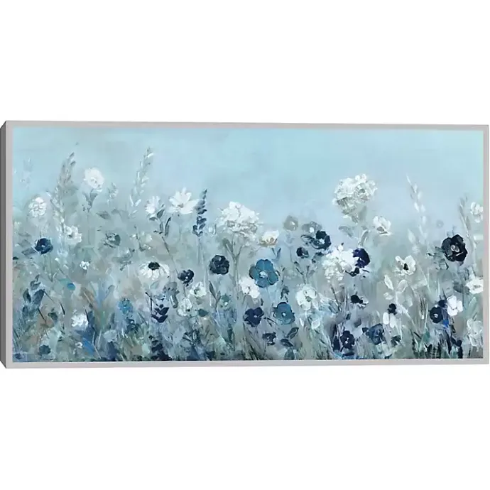 New Kirklands Home Blue Light Garden Framed Canvas Art Print