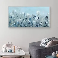 New Kirklands Home Blue Light Garden Framed Canvas Art Print