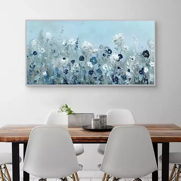 New Kirklands Home Blue Light Garden Framed Canvas Art Print