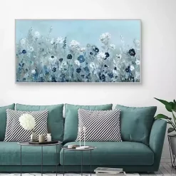 New Kirklands Home Blue Light Garden Framed Canvas Art Print