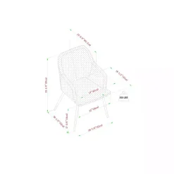 Outlet Kirklands Home Lily Upholstered Dining Chairs, Set of 2 Blue
