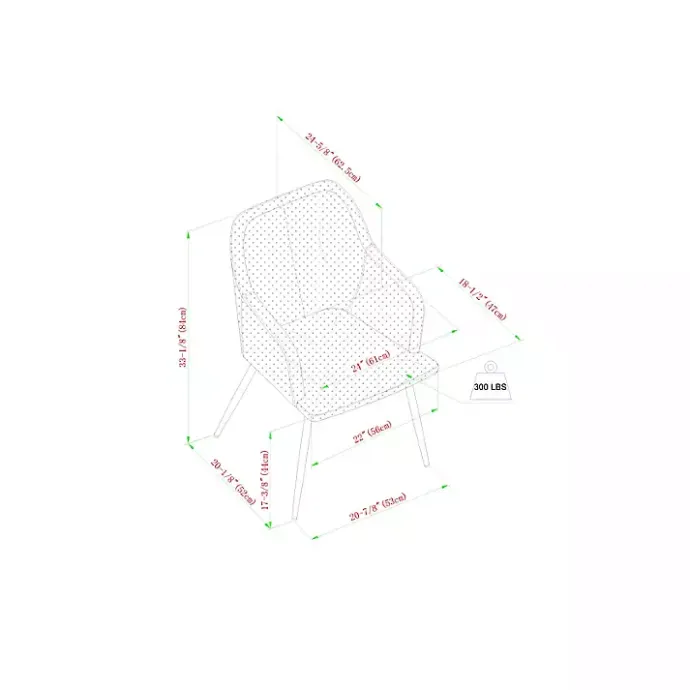 Outlet Kirklands Home Lily Upholstered Dining Chairs, Set of 2 Blue