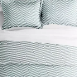 Discount Kirklands Home Blue Linear 3-pc. King Duvet Cover Set