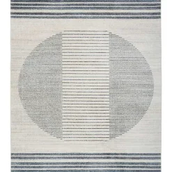 Online Kirklands Home Blue Linear Sphere Washable Area Rug, 7x10