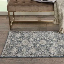 Discount Kirklands Home Blue Lush Vines Accent Rug