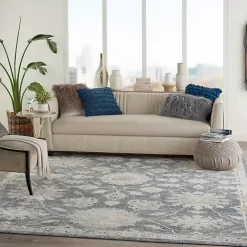 Sale Kirklands Home Blue Lush Vines Area Rug, 8x10