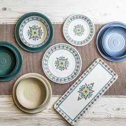 Outlet Kirklands Home Madden Melamine Dinner Plates, Set of 6 Blue