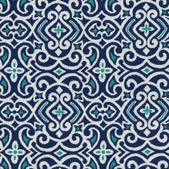 Best Kirklands Home Marine Damask Outdoor Cushions, Set of 2 Blue