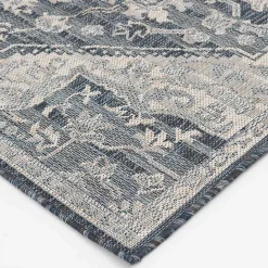 Best Kirklands Home Medallion Lava Indoor/Outdoor Area Rug, 7x9 Blue