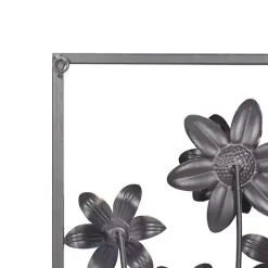 Kirklands Home Metal Floral Panel Wall Plaques, Set of 2 Blue