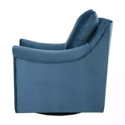 New Kirklands Home Mora Swivel Accent Chair Blue