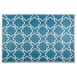 Outlet Kirklands Home Blue Moroccan Trellis Outdoor Area Rug, 4x6
