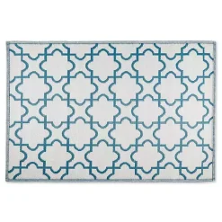 Outlet Kirklands Home Blue Moroccan Trellis Outdoor Area Rug, 4x6