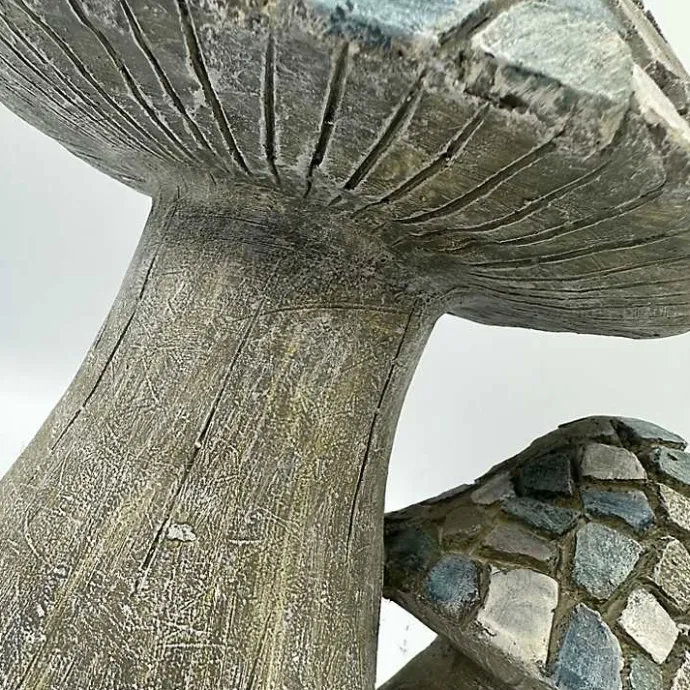 Clearance Kirklands Home Blue Mosaic Mushrooms Outdoor Statue