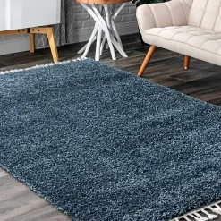 Outlet Kirklands Home Neva Plush Shag Area Rug, 5x7 Blue