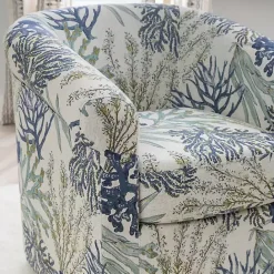 Sale Kirklands Home Ocean Bonnie Swivel Accent Chair Blue