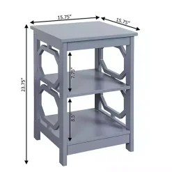 Outlet Kirklands Home Octagon 2-Shelf Accent Table Blue