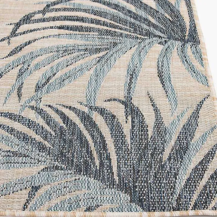 Outlet Kirklands Home Palm Fronds Lava Indoor/Outdoor Area Rug, 5x7 Blue