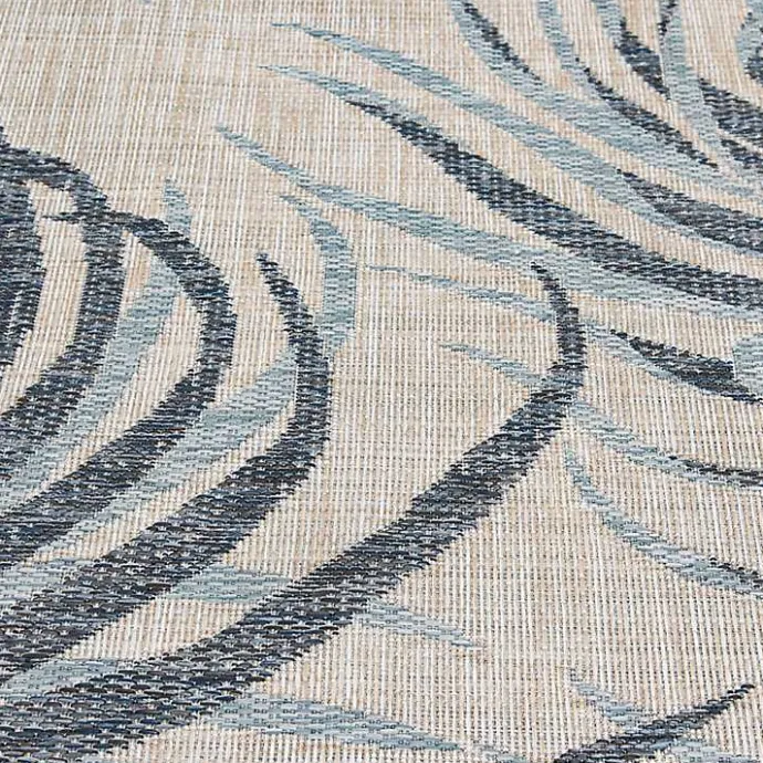 Outlet Kirklands Home Palm Fronds Lava Indoor/Outdoor Area Rug, 5x7 Blue