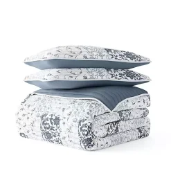 Discount Kirklands Home Blue Patchwork Reversible 3-pc. King Quilt Set
