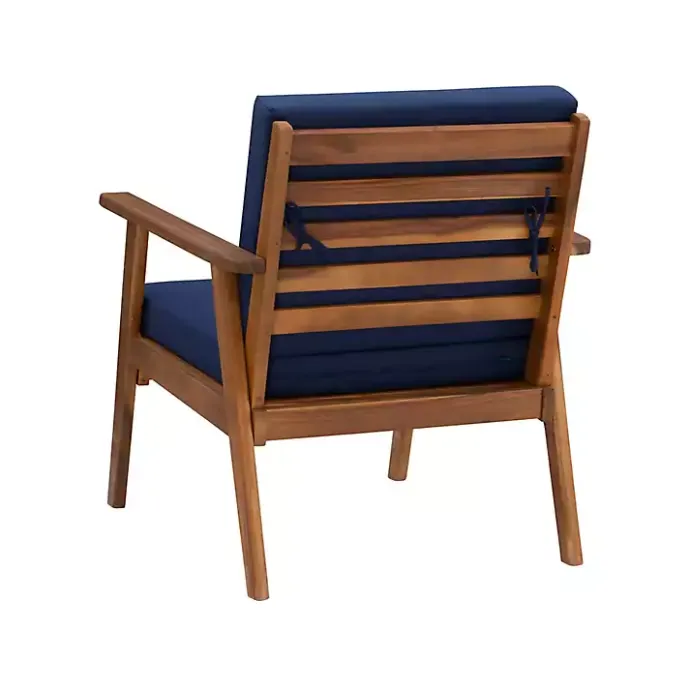 Best Kirklands Home 4-pc. Acacia Wood Outdoor Living Set Blue
