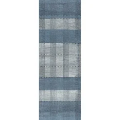 Clearance Kirklands Home Plaid Emily Henderson x RugsUSA Runner, 2x8 Blue