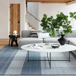 Sale Kirklands Home Plaid Emily Henderson x RugsUSA Rug, 8x10 Blue