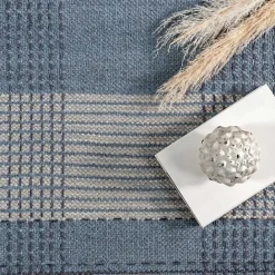 Sale Kirklands Home Plaid Emily Henderson x RugsUSA Rug, 8x10 Blue
