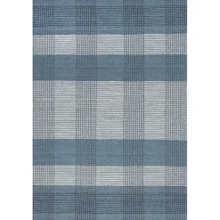 Discount Kirklands Home Plaid Emily Henderson x RugsUSA Area Rug, 4x6 Blue