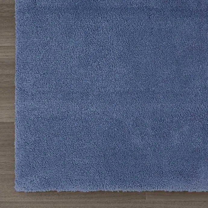 Clearance Kirklands Home Blue Plush Microfiber Bath Mat, 20x24